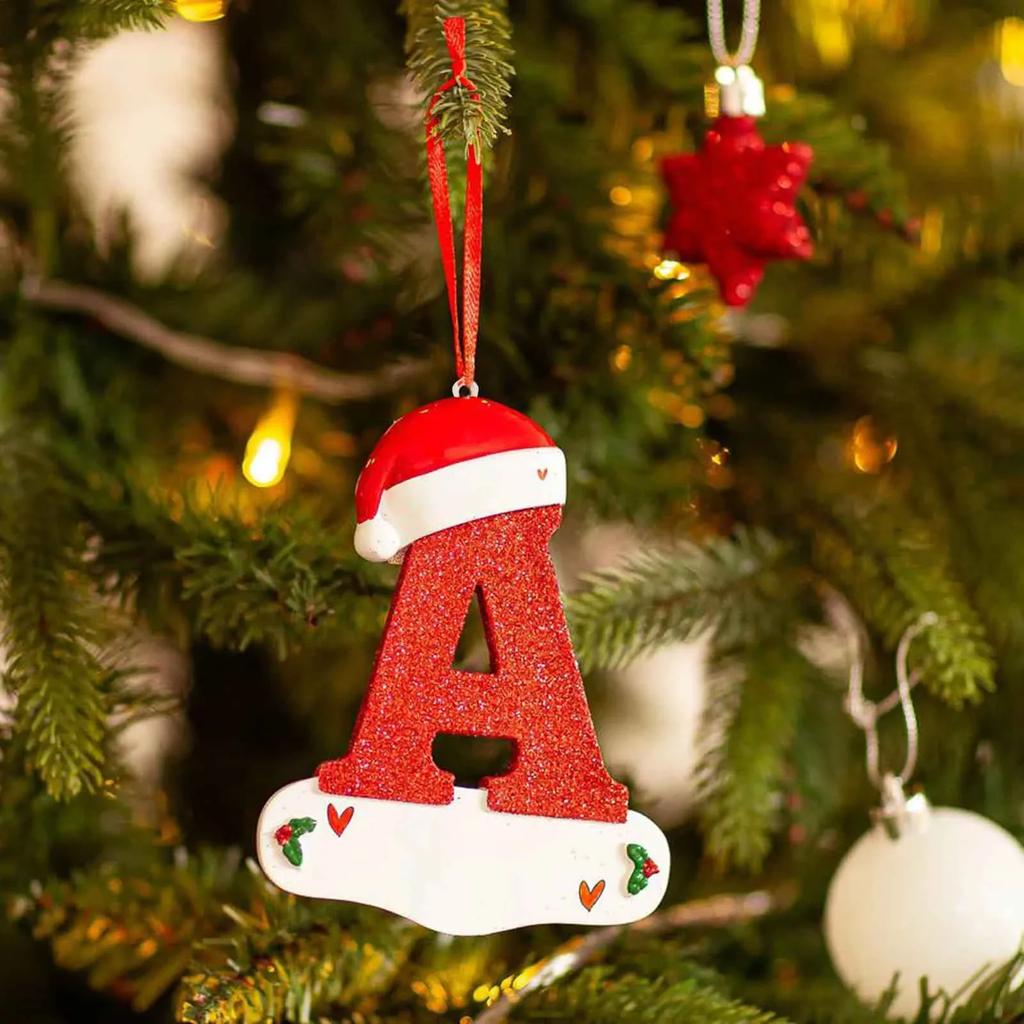 Christmas Tree Decoration Letter Pendant 26 Letters Home Holiday acrylic DIY Pendant Xmas 2025 New Year Decor Ornament navidad