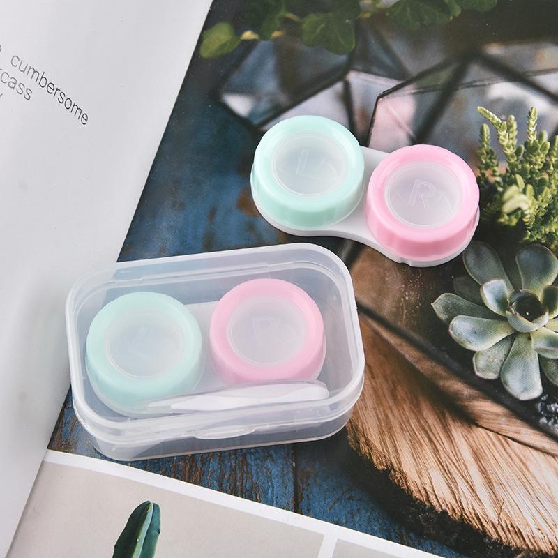 Compact Transparent Dual-Compartment Box for Contact Lens and Accessories