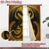 2D FLAT PRINTING 2pcs Curta (easter Decor) Mythical Dragon Eight Popular Window Curtain Versatile Fabric Curta Gifts