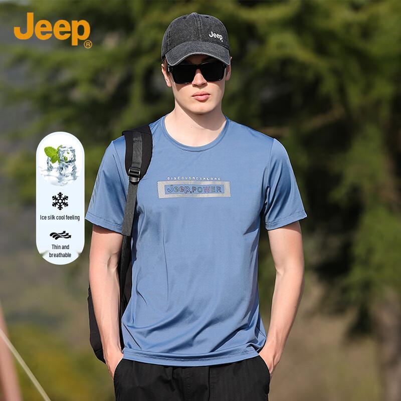 JEEP Men s Ice Silk Quick-Dry Short Sleeve T-Shirt M