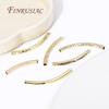 Multi-types 18K Gold Plated Brass Curved Tube, Bracelets Tube Beads Connector For Handmade DIY Jewelry Making Accessories