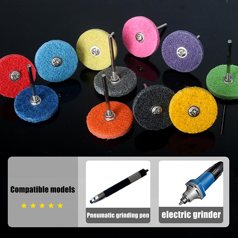 2/11Pcs Abrasive Polishing Disc Set 3/32''-2.35Mm Shank For Cleaning Sanding Rust Removal Deburring Metal Wood Stone