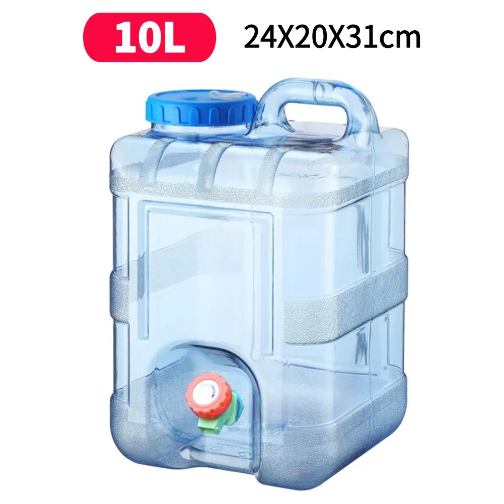 10L/15L Outdoor Water Bucket Food Grade with Faucet Driving Water Tank Container Water Storage Bucket for Picnic Travel Driving