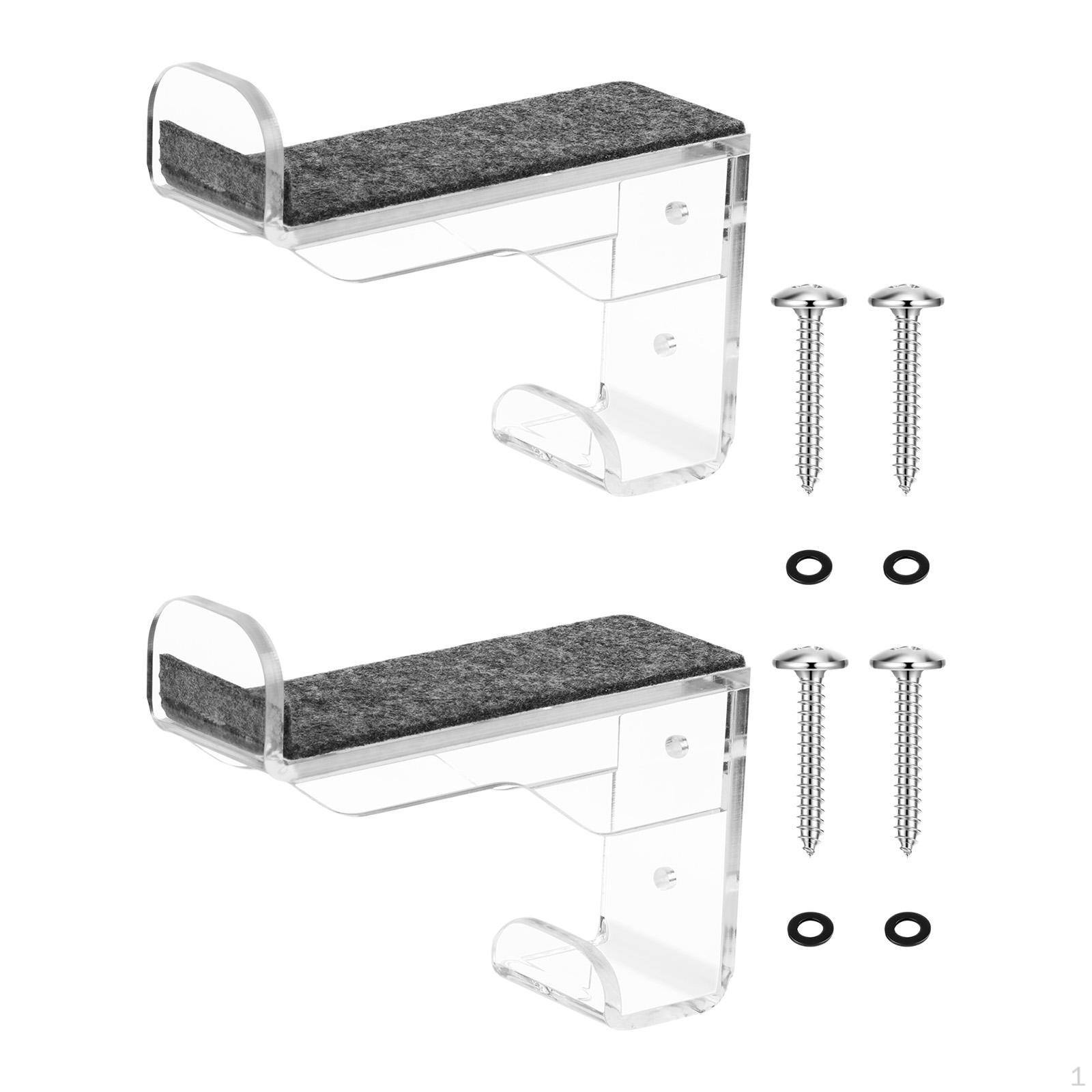 

2 Pieces Snowboard Wall Rack Acrylic Horizontal Mount Bracket Support Double Layer Storage Racks чистый