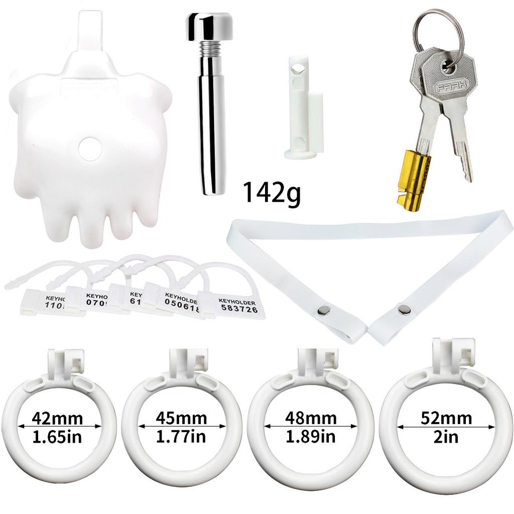 Men's CB Lock Resin Chastity Lock with Catheter Penis Lock Gay Cuckold Urethral Sex Toys BDSM