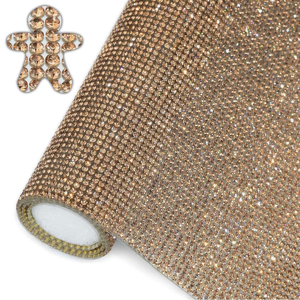 Bling Rhinestone Sticker DIY Car Decoration Stickers Self-Adhesive Hotfix Glitter Crystal Gem Sheet Sticker for Car&Craft Decor