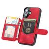 For iPhone 16 Case Wallet Card Slot TPU+PU Leather Back Phone Cover