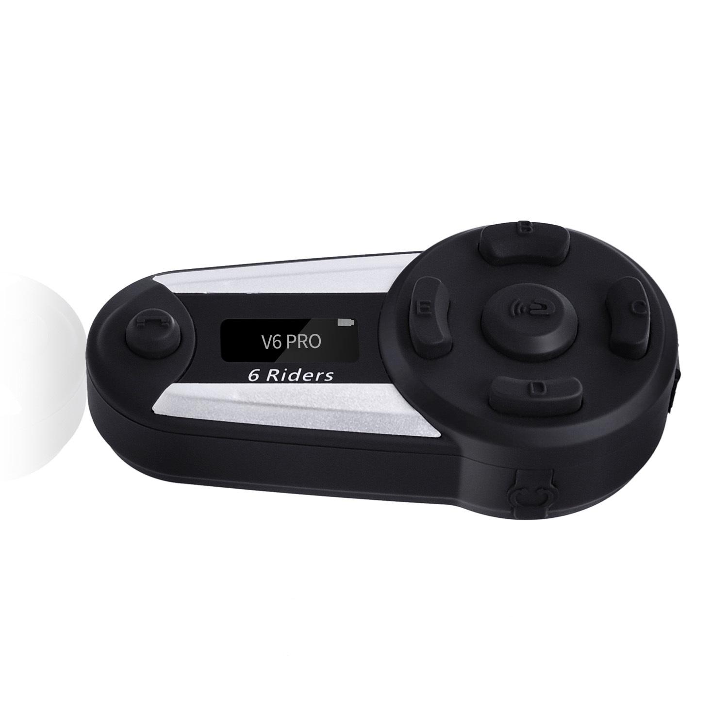 Motorcycle Helmet BT Intercom Headset for the 6 Riders 1200M Group Intercom BT Earphone чёрный