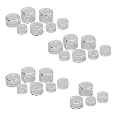 25Pcs Empty Plastic Cosmetic Jars Portable Refillable Bottles Creams Bottle Good Sealing Make-Up Dispenser Storage Case