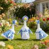 with Hat Goose Statue Skirt Hat Porch Goose Costume Lawn Goose Costume  Yard Statue