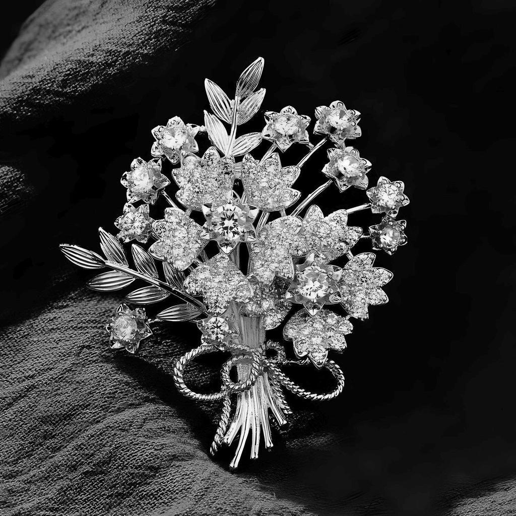 Elegancka broszka Drzewko Szczęścia: Luksusowa damska ozdobna przypinka do urozmaicenia stroju