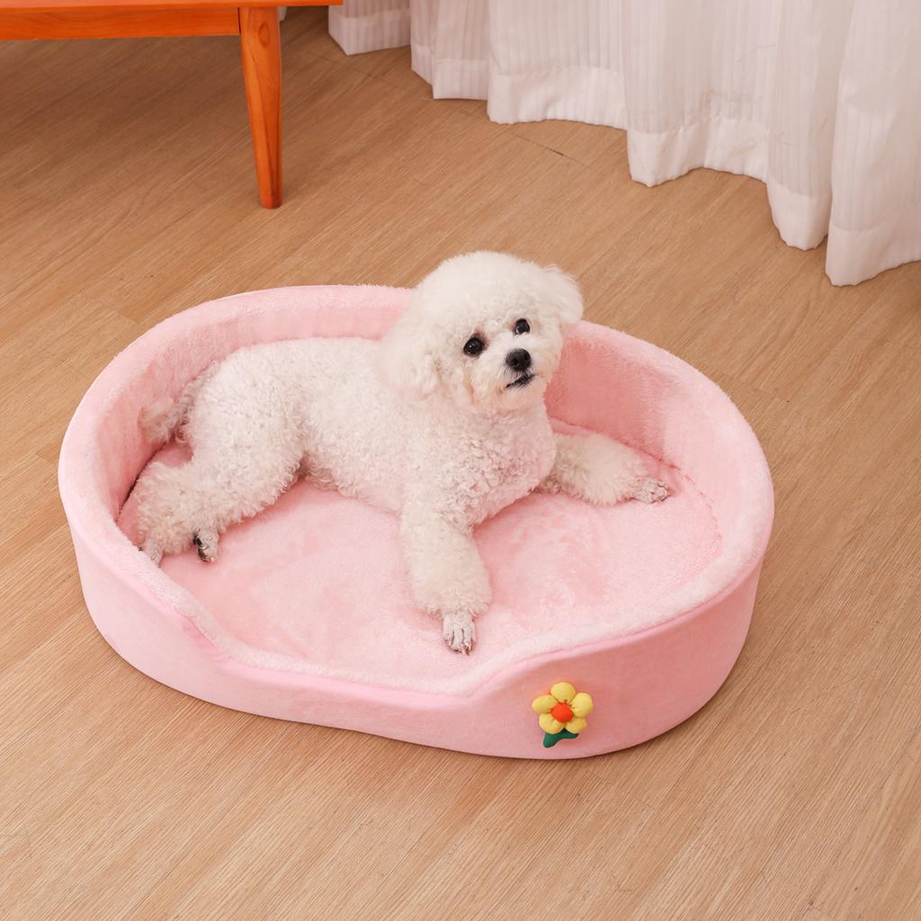Round Big Dog Sofa Bed Detachable Cat Bed Warm Dog Cushion Soft Pet Basket Sofa Washable Medium Dog Kennel