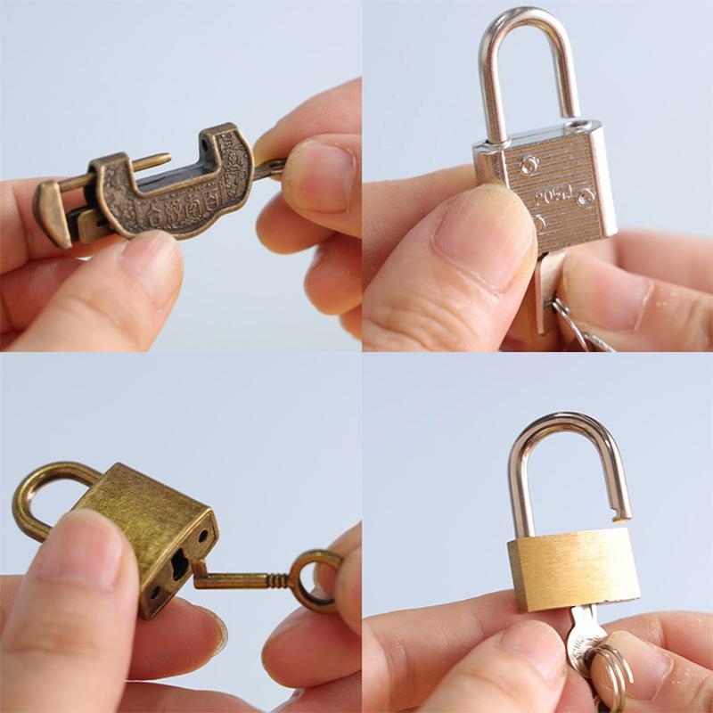 Montessori Children's Unlocking Games Sensory Training Antique Small L Locks Early Education Puzzle Toys Daily Teaching Aids