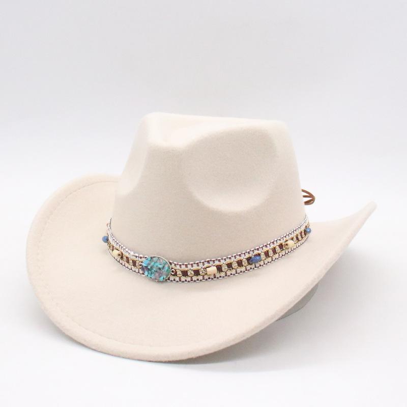 

Retro Ethnic Style Contrasting Color Hat Belt, Hat Decorative Belt Hanging Gem Woven Decorative Top Hat Accessories Belt Di One size fits all [d peach cow]