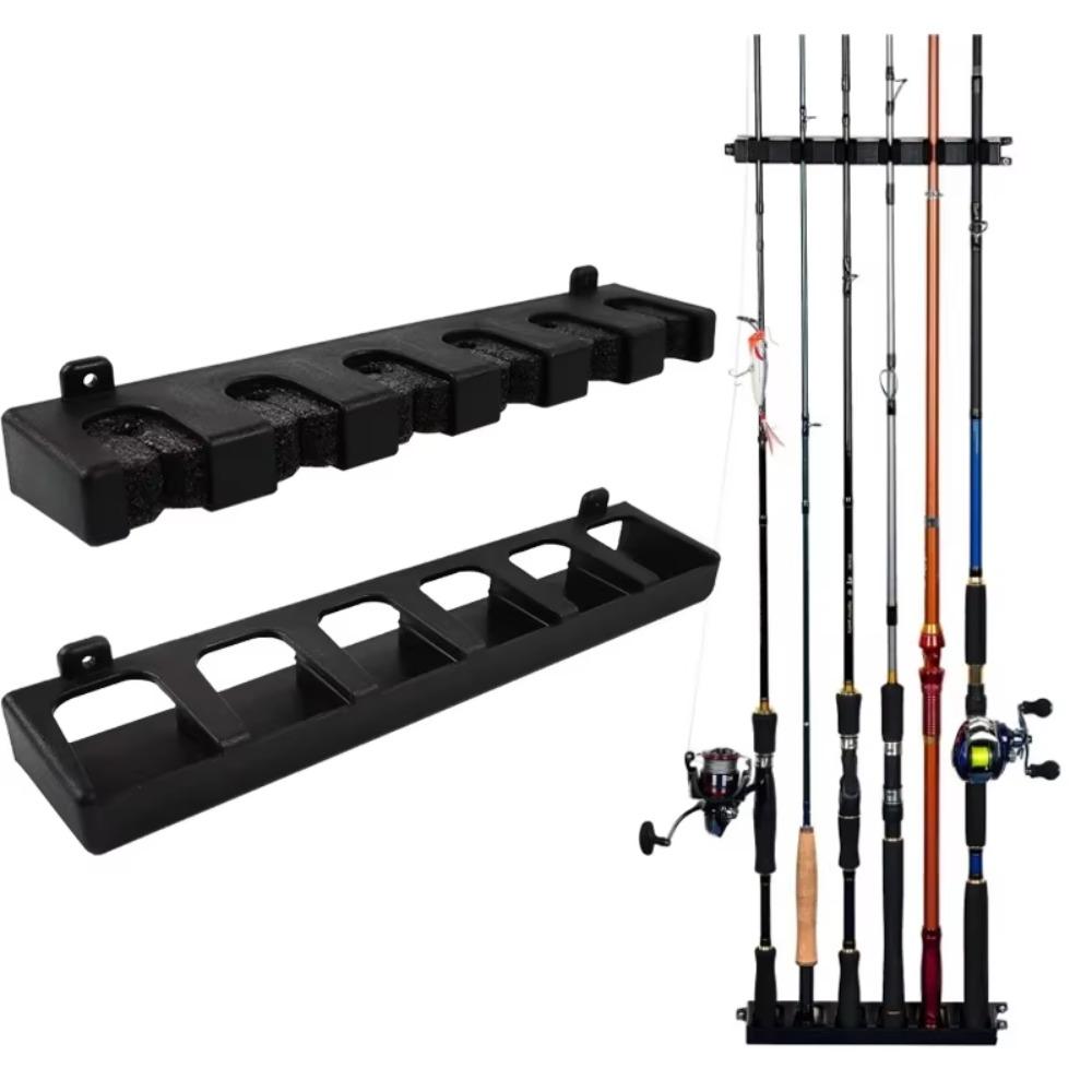 Vertical/Horizontal Fishing Rod Holders Wall Mount Fishing Pole Storage Rack  Men
