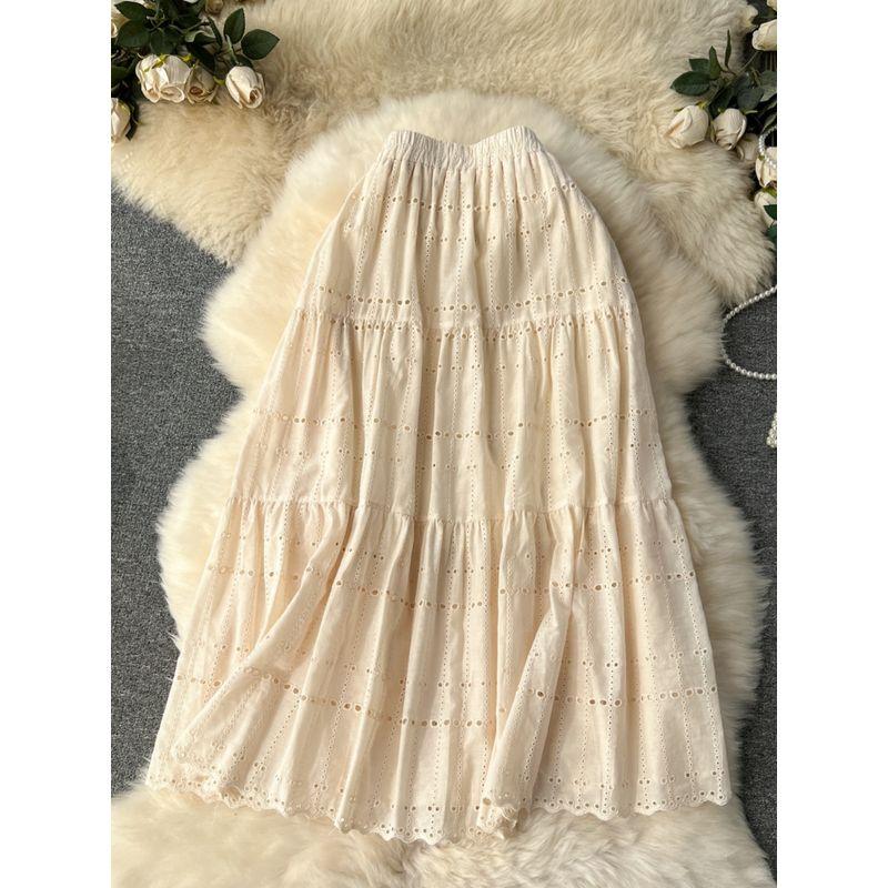 Bohemia Vacation Style Stretch High Waist Skirt