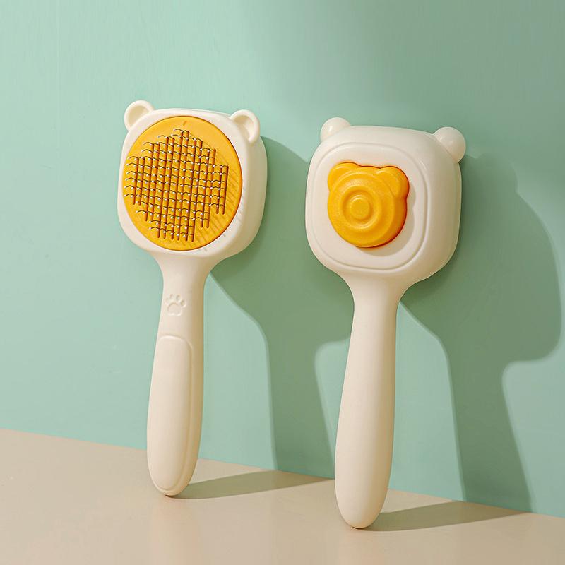 New Cat Needle Comb Bear Ear Pet Comb Hair Removal and Knot Comb Fashion Dog Cleaning Beauty Cat Comb Pet Supplies
