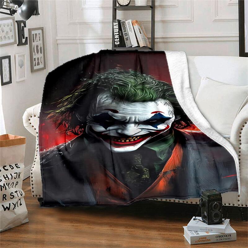 1pc Joker Tie Pattern Cartoon Blanket,Portable Throw for Travel & Camping, All Season Cozy Blanket,Ideal Gift