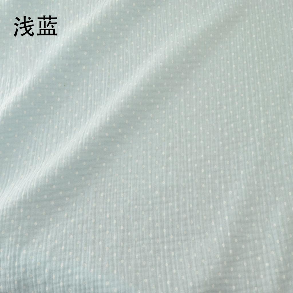 Soft Dot Print Cotton Sewing Fabric Crepe Double Layer Gauze Cloth Cotton Skirt Pajama Cotton Fabric 100*135cm