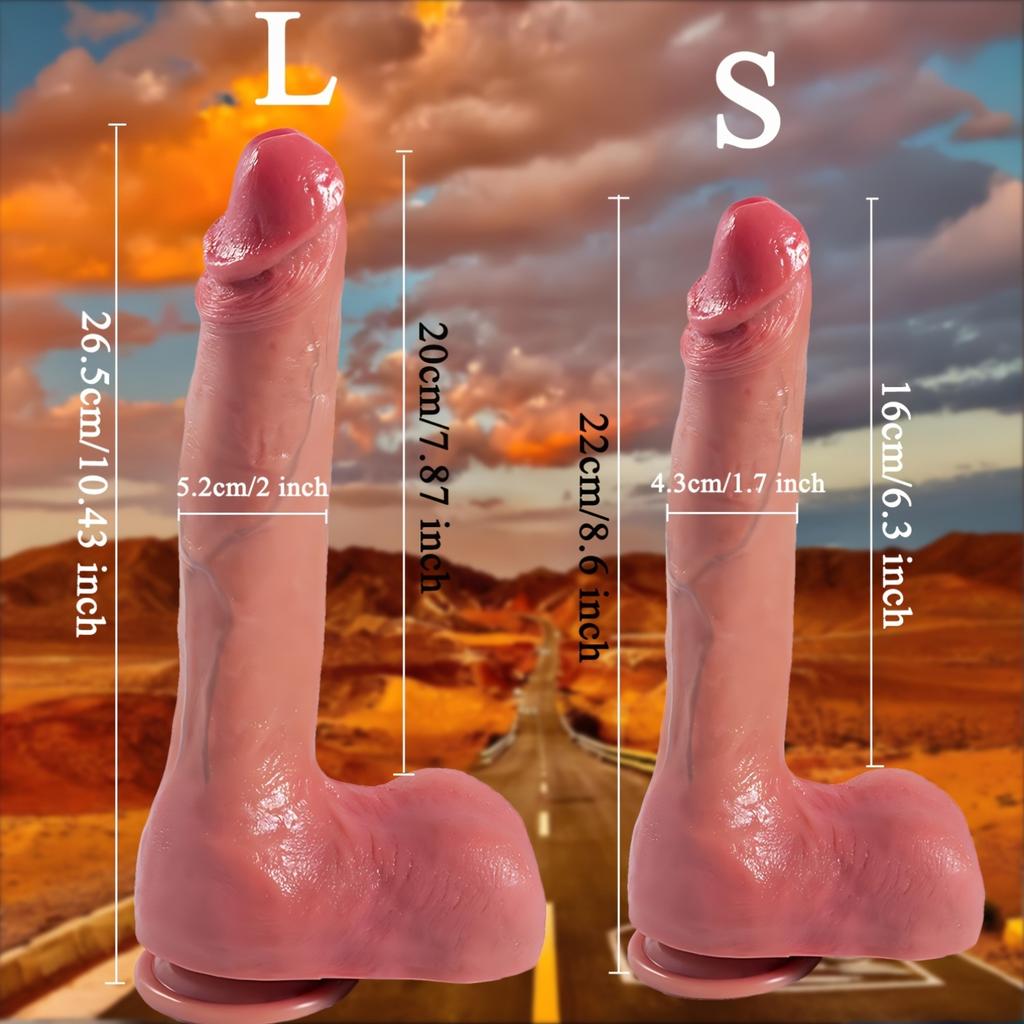 Weicher, realistischer Dildo mit Saugnapf – Anal- und Vaginalspielzeug aus Silikon für Frauen, Männer und Anfänger, G-Punkt-Spaß für das Vergnügen von Erwachsenen