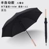 New 8-bone automatic solid wood long-handled straight pole umbrella men's business gift umbrella pattern