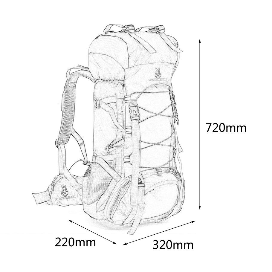 Cheap 60L Large Capacity Outdoor Mountaineering Backpack Internal Frame