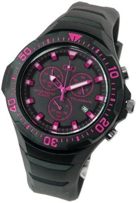 Citizen Watch Solar Chronograph Watch Pink Q&Q H034-007 Men's []