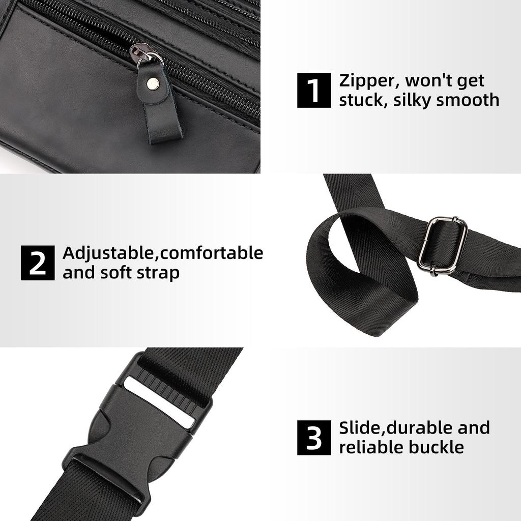Humerpaul Famosa marca de moda para hombres, riñoneras de cuero genuino, organizador, bolsa de viaje para el pecho, cinturón de cintura, riñonera pequeña para teléfono móvil