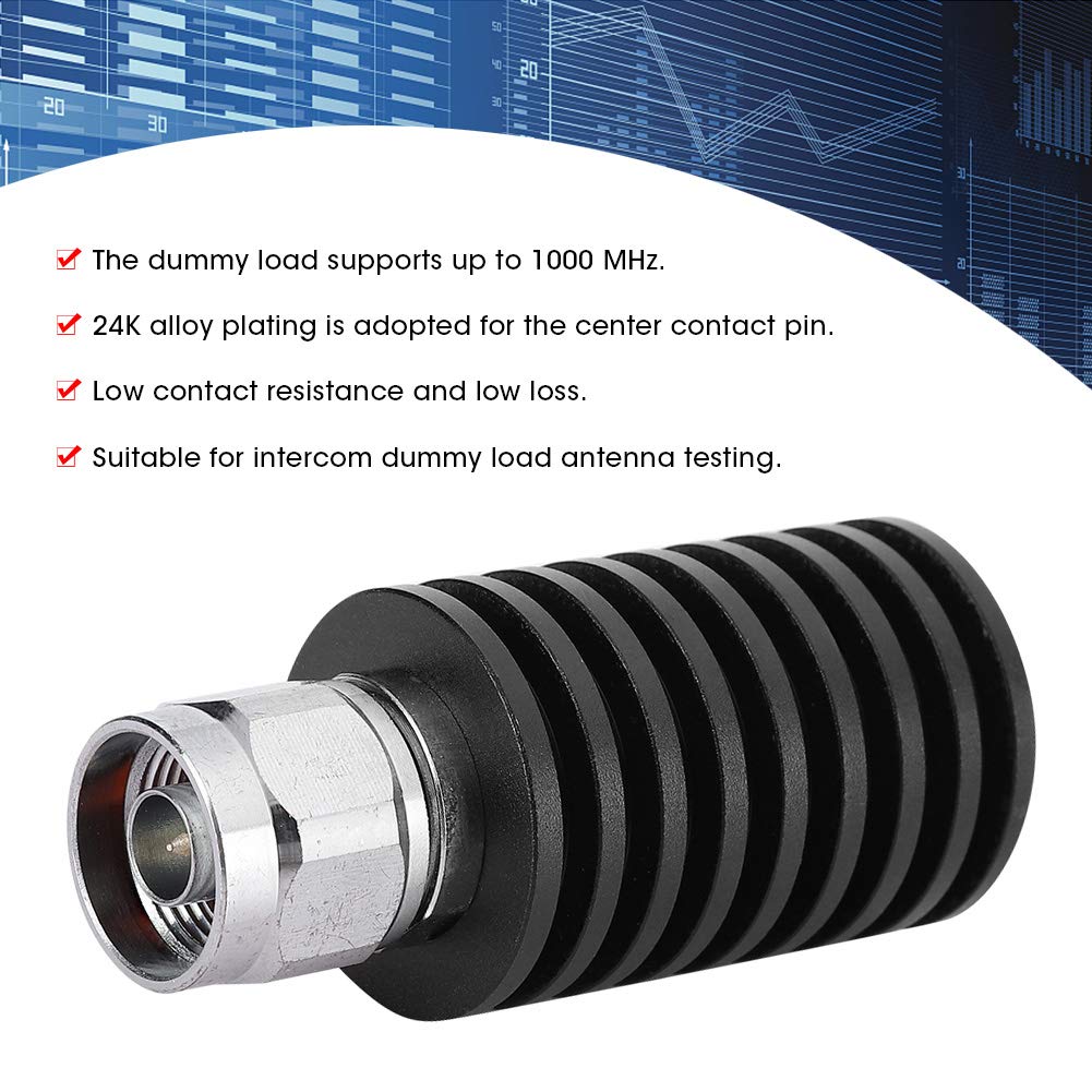 Antenna Dummy Load 50 Ohm Dummy Load DL 30A Antenna Dummy Load 1GHz 15W 50 Ohm Coaxial Terminator Test Radio (N Type)