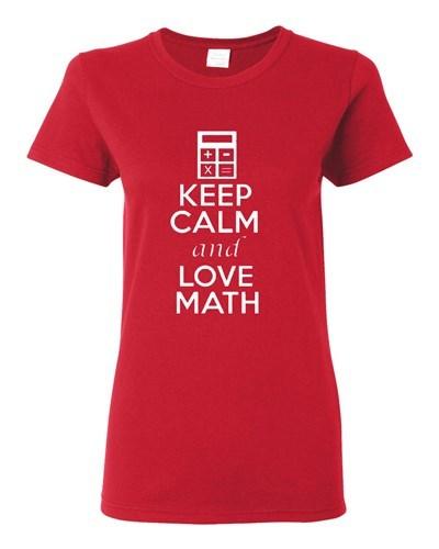 Женская футболка Keep Calm and Love Math Математика Цифры Гик Нерд Смешная футболка Унисекс XXL