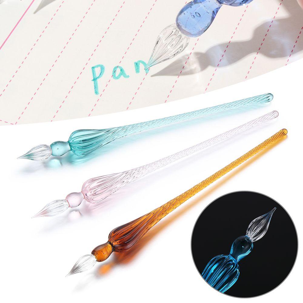 1PC Vintage Glass Dip Dipping Pen Art Painting Supplies Filling Ink Signature Calligraphy Fountain Pen