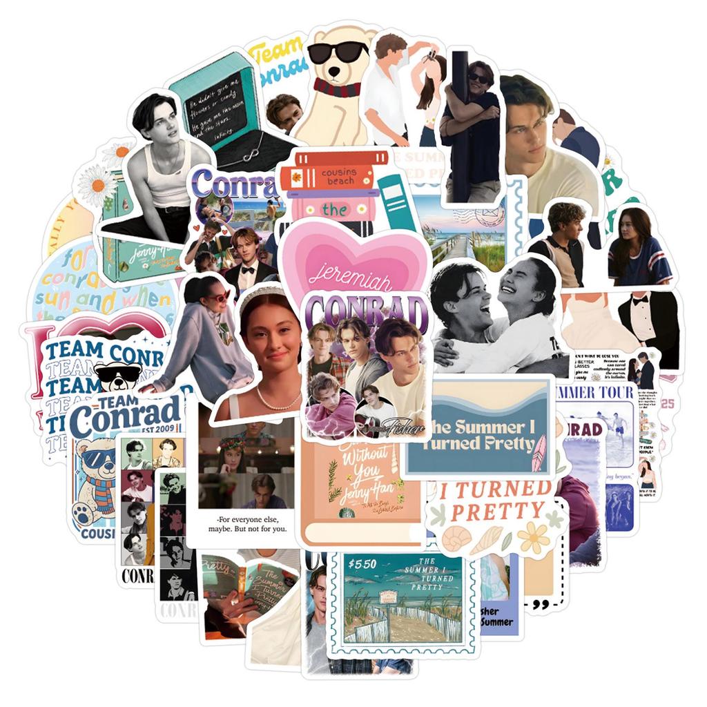 55 The Summer I Became Pretty TV Series Stickers - Waterproof Decoration for Journals, Water Bottles, and Computers