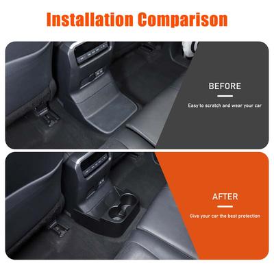 Car Rear Seat Water Cup Holder Storage Box For Toyota Land Cruiser Prado 250 LC250 2025 2025 Up Interior Accessories ABS Black