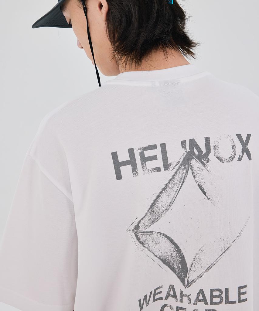 Hellinogseuweeo Magic Hours Logo Short Sleeve T-Shirt_White