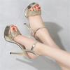 Platform Women Sandals Women Sexy 11.5CM Sandals Fashion Sequin Super High Heels Shoes Peep Toe Buckle Strap Party Dress Pumps