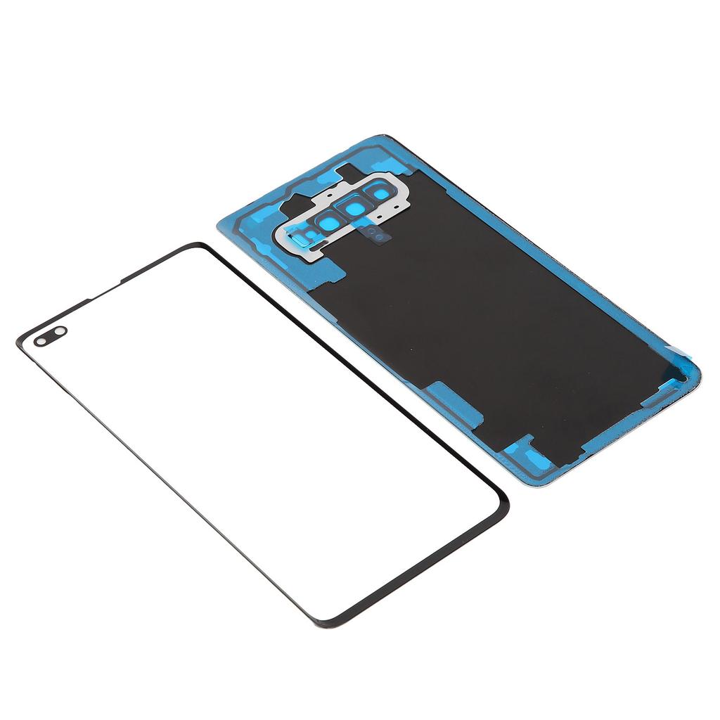 Mobile Phone Back Glass Cover and Outer Glass Panel Replacement for S10+Plus(Black )