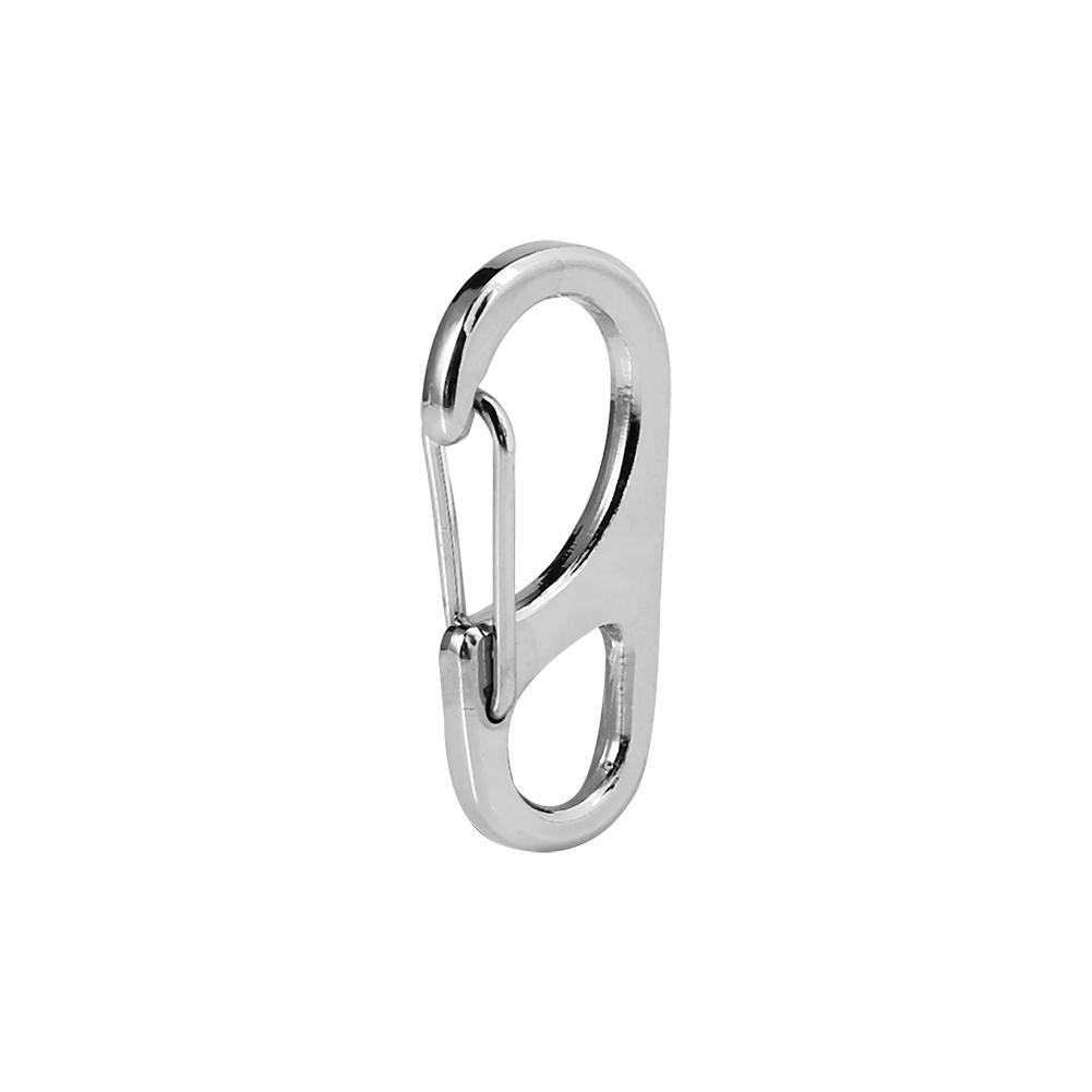 5PCS   Useful Metal Alloy   Quick Release Clip Key   Keychain Carabiner(black)