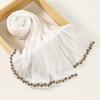 New - Solid Color  Diamond Mercerized Cotton Headscarf Ethnic Style Women'S Soft Fashion Popular Headscarf Women