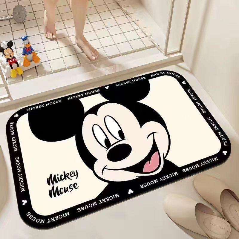 Mata łazienkowa z ziemią okrzemkową Myszki Miki, szybkoschnąca, antypoślizgowa