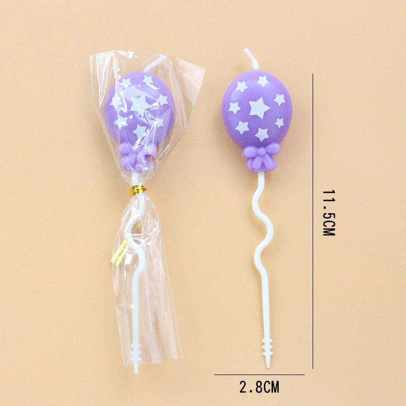 

New Children s Cute Birthday Party Single Candle Creative Cartoon Retro Color Cake Candle Purple Return to Sky Single Candle