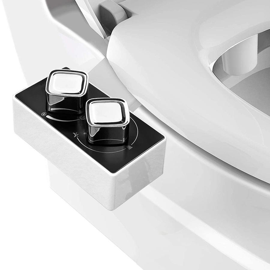 Cold Water Bidet Attachment - Dual Spray Nozzle for Feminine & Posterior Wash, Pressure Adjustment