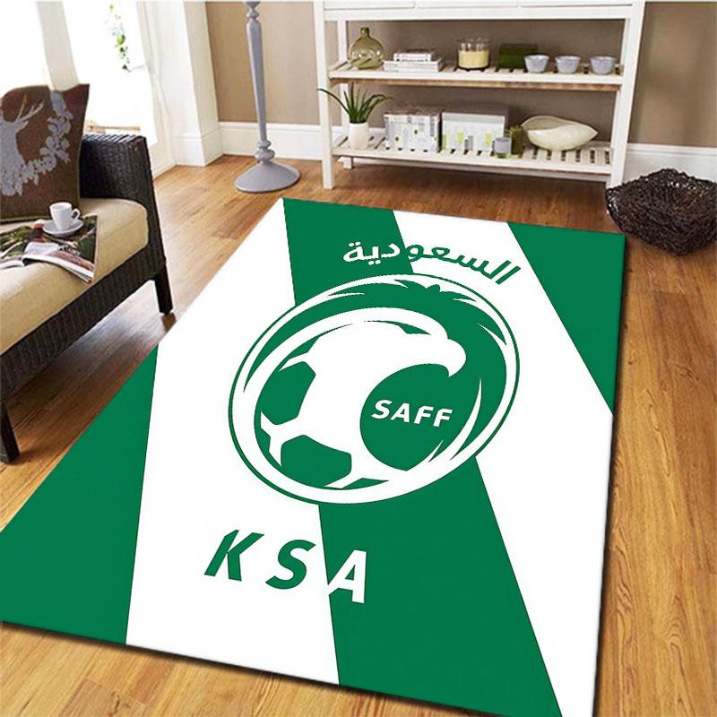 Saudi Arabia National Football Team Carpet Rug for Living Room Bedroom Home Sofa Decoration,Kids Play Non-slip Floor Mat