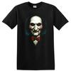 Billy the Puppet Horror Mask T Shirt Saw Inspired Creepy Horror Face Tee