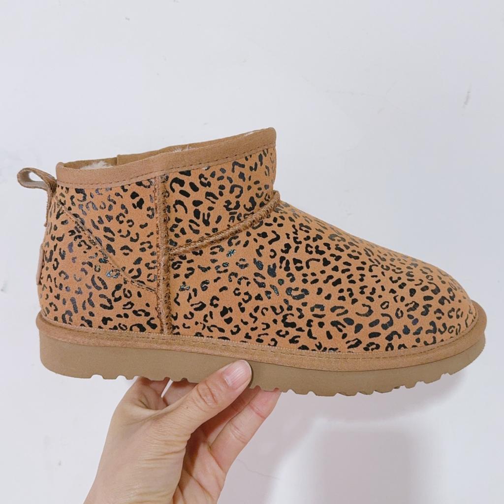 Classic Winter Women Ultra Mini Snow Boots Genuine Cowhide Leather Fur Slippers 2026 New Design Men Short Boot Flat Cotton Shoes