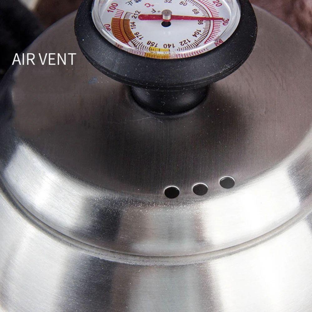 304 Stainless Steel Gooseneck Kettle Exact Thermometer Drip Coffee Kettle Coffee Kettle  Office Use