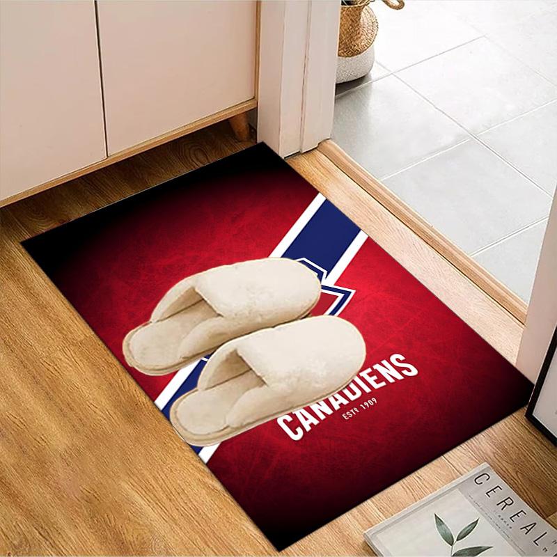 Canadiens Eishockey Team Fußmatte für Wohnzimmer, Spielzimmer, Büro, Schlafzimmer, Bürobodenmatte Verspieltes Design, Weihnachts-Fan-Geschenke