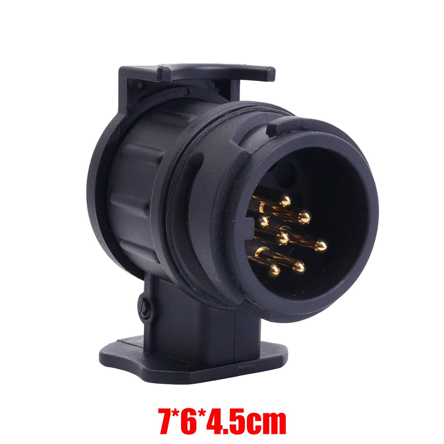 13 Pin To 7 Pin Plug Adapter Trailer Connector Waterproof Plugs 12V Protect Towing Adapter Socket Connector Towbar Hand Tools Adapter (13to7-pin)