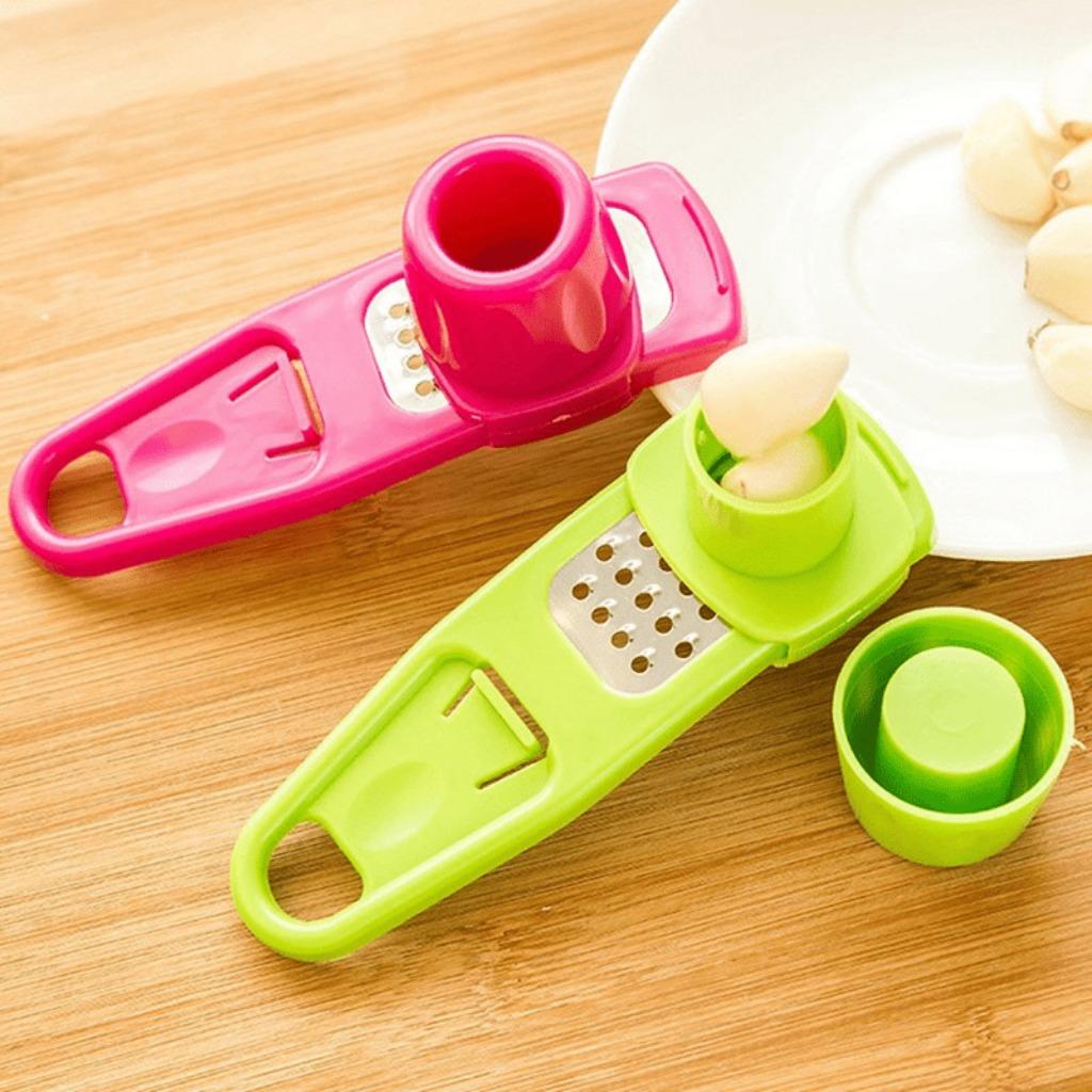 5pcs Multi-Functional Garlic Press, Ginger Grinder, Grater, Slicer, Cutter - Premium Kitchen Cooking Tool Utensils with Easy Planer