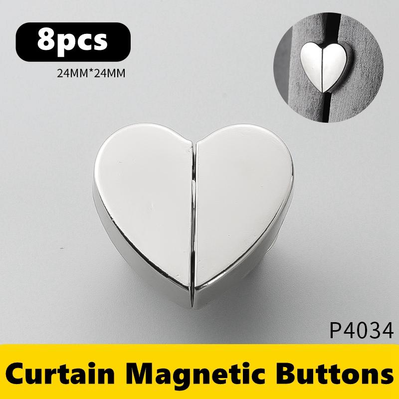 Curtain Magnetic Button Detachable Curtain Fix Fastener Clip Prevent Light Adjustment Window Screen Close Magnet Buckle