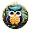 Owl - Embroidery (Felting) with Worsted Wool